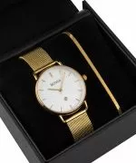 BOWA Milan White-Gold Mesh 34 Gift Set (óra + karkötő)