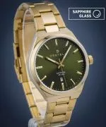 DESTELL Aries Green Gold Steel Sapphire férfi karóra
