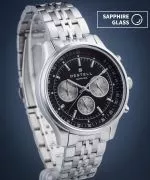 DESTELL Circinus Black Silver Steel Chronograph Sapphire férfi karóra