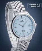 DESTELL Pictor Ice Blue Silver Steel Sapphire férfi karóra