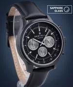 DESTELL Circinus Full Black Leather Chronograph Sapphire férfi karóra