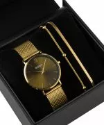BOWA London Green-Gold Mesh 33 Gift Set (óra + karkötő)
