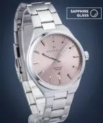 DESTELL Aries Pink Silver Steel Sapphire férfi karóra
