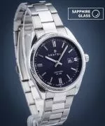 DESTELL Loup Blue Silver Steel Sapphire férfi karóra