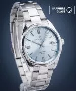 DESTELL Loup Ice Blue Silver Steel Sapphire férfi karóra