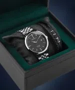 DESTELL Pictor Black Silver Steel Sapphire Gift Set férfi karóra