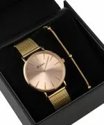 BOWA New York Pink-Gold Mesh 38 Gift Set (óra + karkötő)