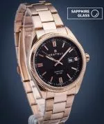 DESTELL Loup Black Rose Gold Steel Sapphire férfi karóra