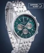DESTELL Circinus Green Silver Steel Chronograph Sapphire férfi karóra