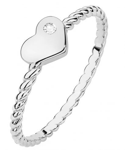 Bonore - Fehér Arany 585 - Gyémánt 0,03 ct gyűrű