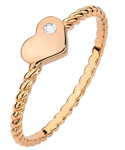 Bonore - Rózsaszín Arany 585 - Gyémánt 0,03 ct gyűrű