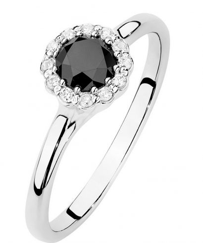 Bonore - Fehér Arany 585 - Fekete Gyémánt 0,5 ct gyűrű