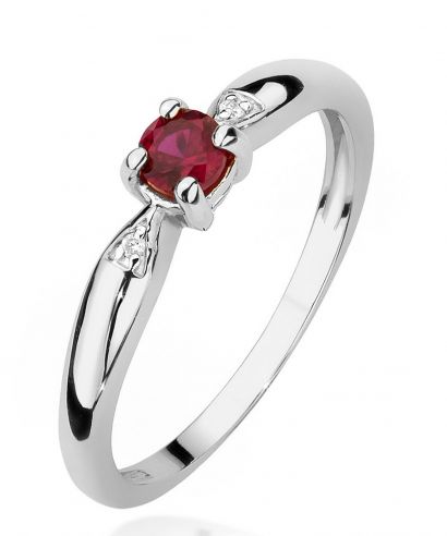 Bonore - Fehér Arany 585 - Rubin 0,15 ct gyűrű