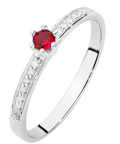 Bonore - Fehér Arany 585 - Rubin 0,15 ct gyűrű