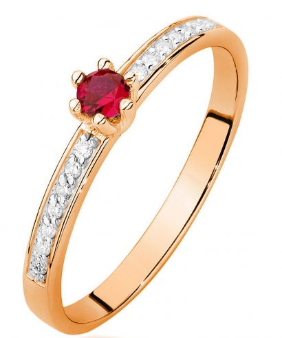 Bonore - Rózsaszín Arany 585 - Rubin 0,15 ct gyűrű