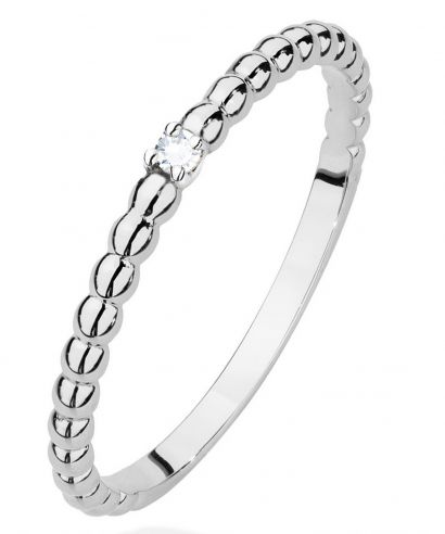 Bonore - Fehér Arany 585 - Gyémánt 0,02 ct gyűrű