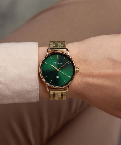BOWA Milan Green Gold Mesh 34 női karóra