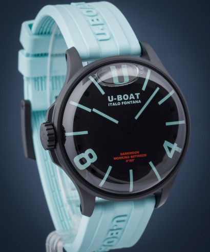 U-Boat Darkmoon 44 BK Aquamarine PVD férfi karóra