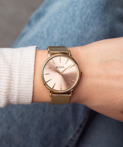 BOWA Praha Pink-Gold Mesh 38 női karóra