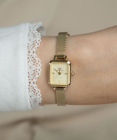Daniel Wellington Quadro Mini Evergold Champagne 15 női karóra