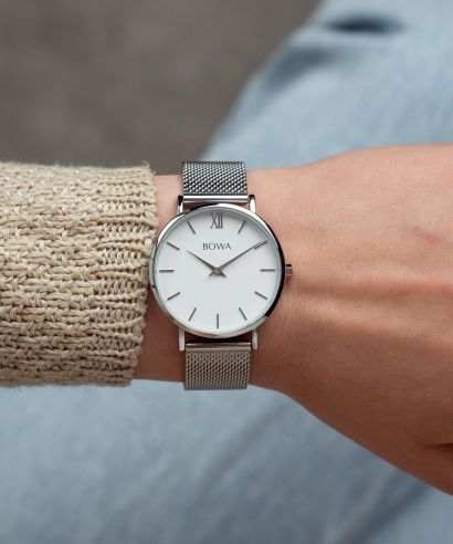 BOWA London White Silver 33 Női Karóra