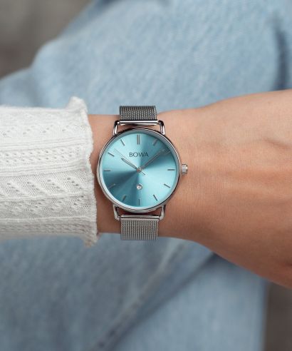 BOWA Milan Ice-Blue Silver Mesh 34 női karóra