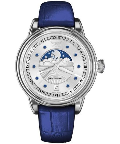 Aviator Moonflight Gemstone Edition Silver Blue Sapphire Limited Edition női karóra