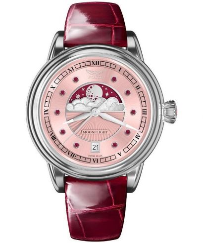 Aviator Moonflight Gemstone Edition Pink Red Ruby Limited Edition női karóra