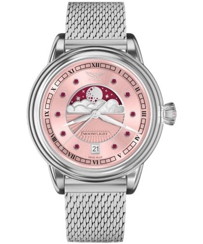 Aviator Moonflight Gemstone Edition Pink Red Ruby Limited Edition női karóra