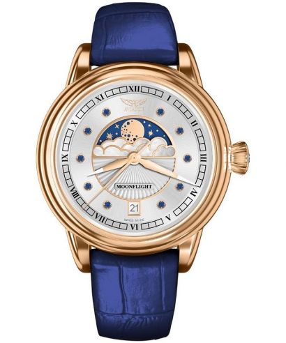 Aviator Moonflight Gemstone Edition Silver Blue Sapphire Limited Edition női karóra