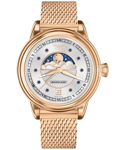 Aviator Moonflight Gemstone Edition Silver Blue Sapphire Limited Edition női karóra