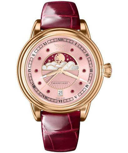 Aviator Moonflight Gemstone Edition Pink Red Ruby Limited Edition női karóra