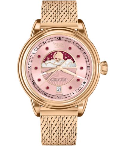 Aviator Moonflight Gemstone Edition Pink Red Ruby Limited Edition női karóra