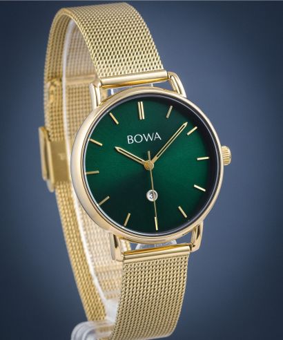 BOWA Milan Green Gold Mesh 34 női karóra