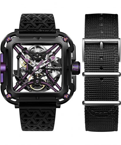 Ciga Design X Series Black & Purple Skeleton Automatic Férfi Karóra