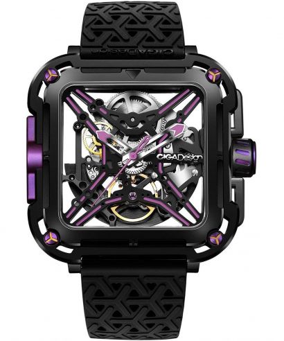 Ciga Design X Series Black & Purple Skeleton Automatic Férfi Karóra