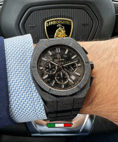 PAUL RICH Motorsport Frosted Carbon Copper Chronograph Limited Edition férfi karóra