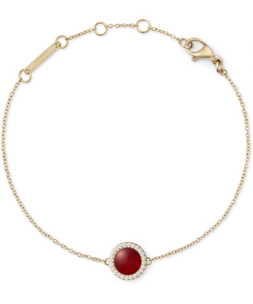 Daniel Wellington Audrey Red Agathe Gold karkötő