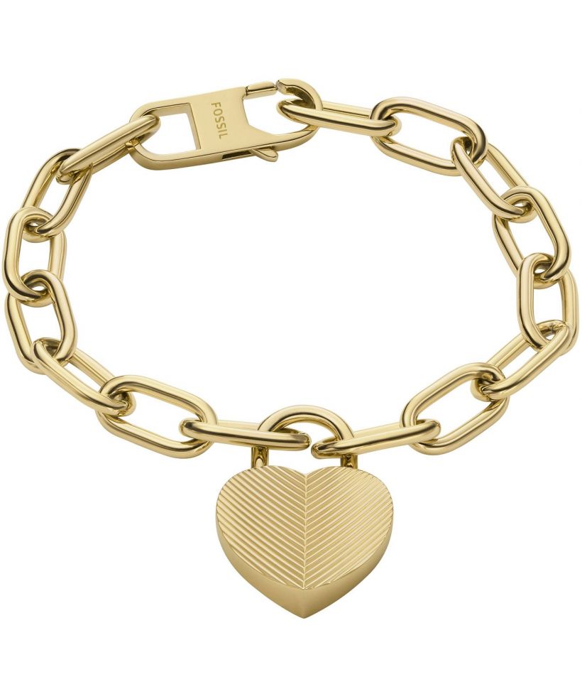 Fossil Harlow Linear Texture Heart karkötő