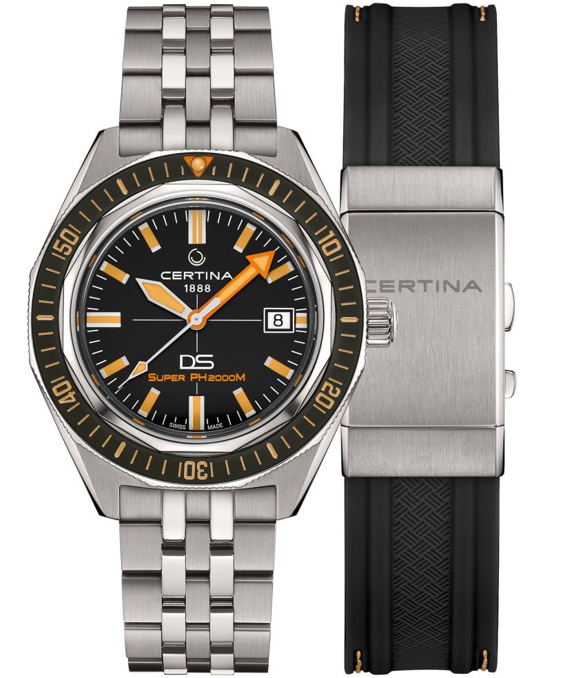Certina DS Heritage PH 2000M Automatic Titanium SET unisex karóra