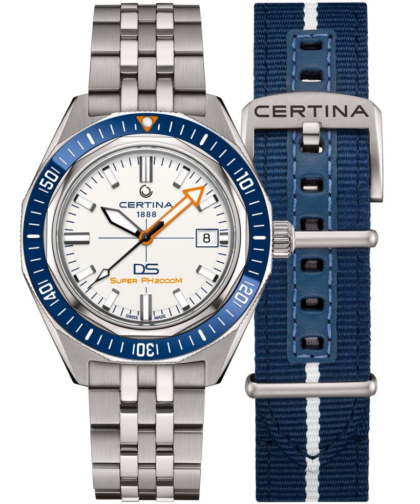Certina DS Heritage PH 2000M Automatic Titanium SET unisex karóra