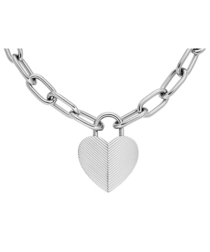 Fossil Harlow Linear Texture Heart nyaklánc