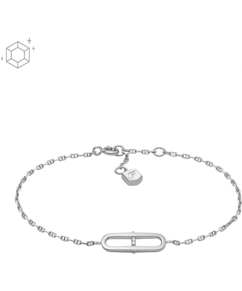 Fossil Sterling Silver Station karkötő