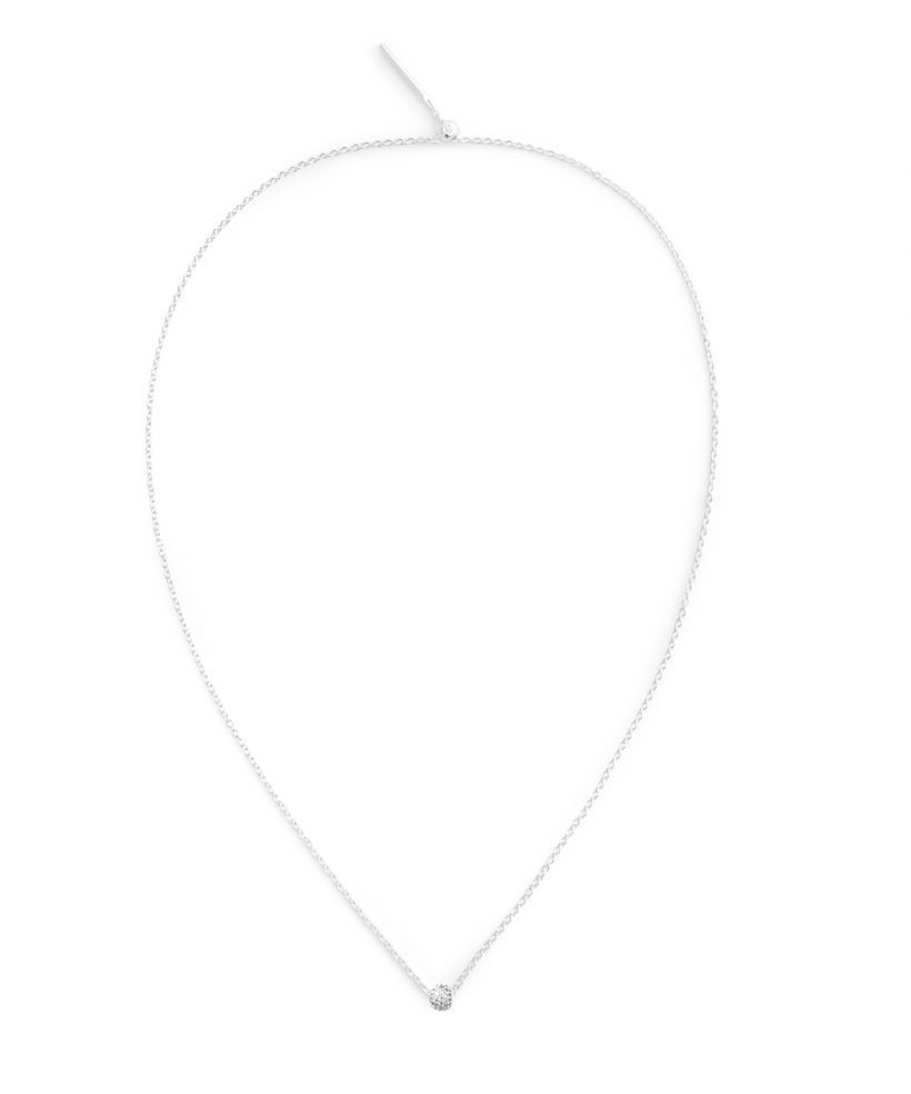 Daniel Wellington Pavé Orb White Crystal Charm Silver medál