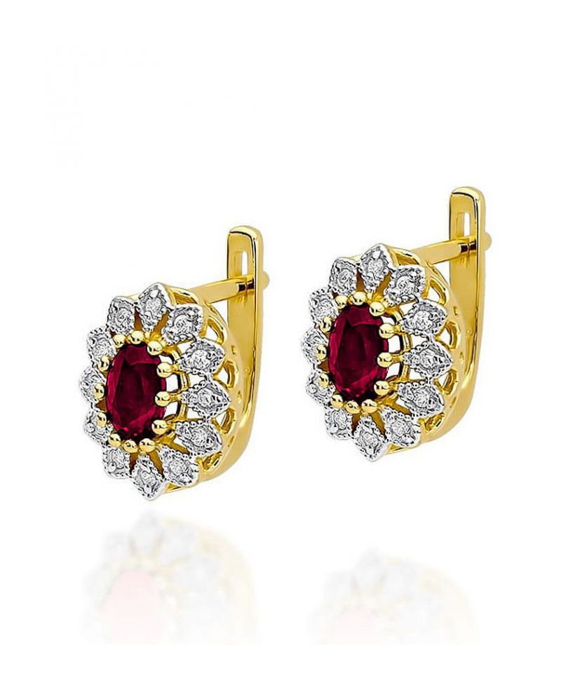 Bonore - Arany 585 - Rubin 0,6 ct fülbevalók