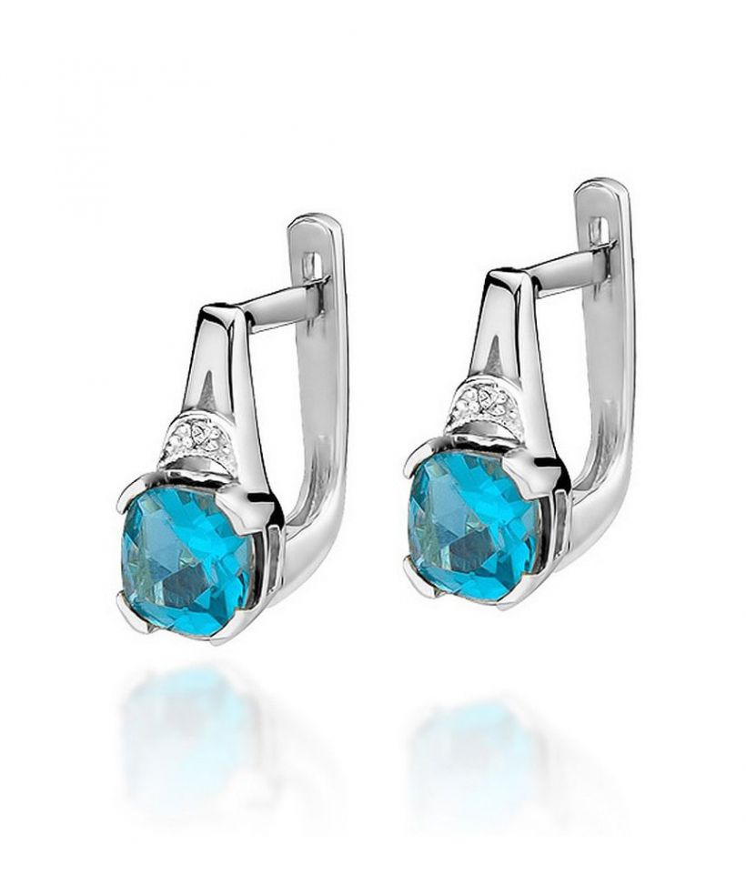 Bonore - Fehér Arany 585 - Topáz 1,1 ct fülbevalók