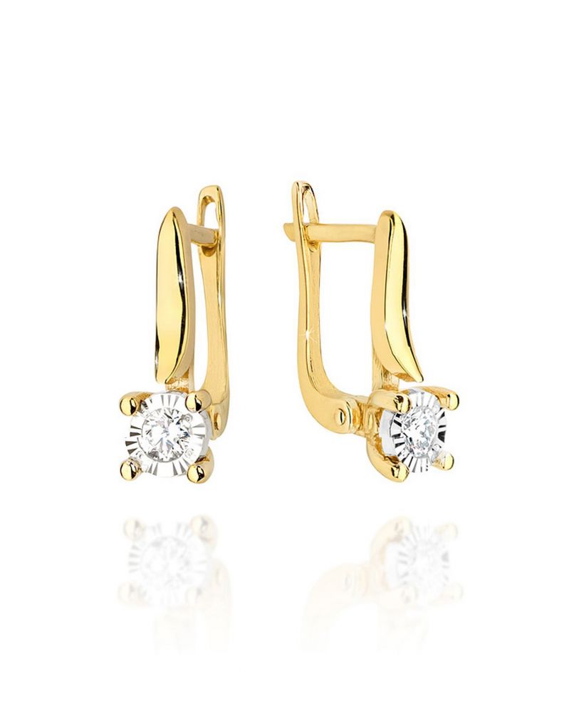 Bonore - Arany 585 - Gyémánt 0,08 ct fülbevalók