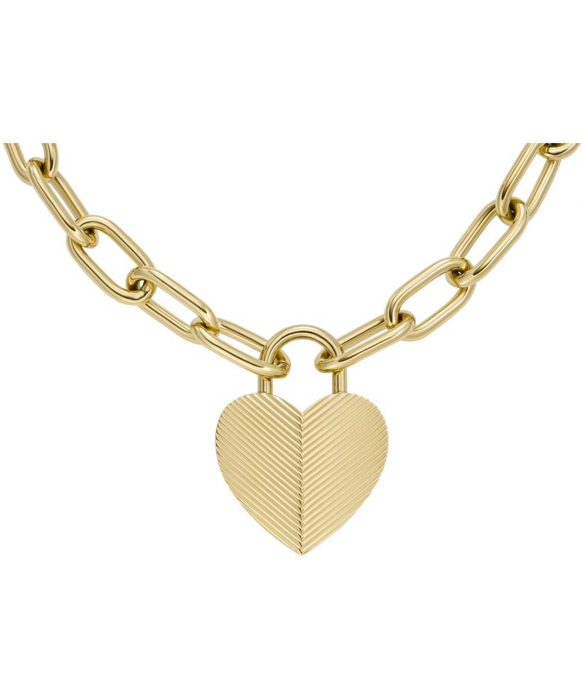 Fossil Harlow Linear Texture Heart nyaklánc