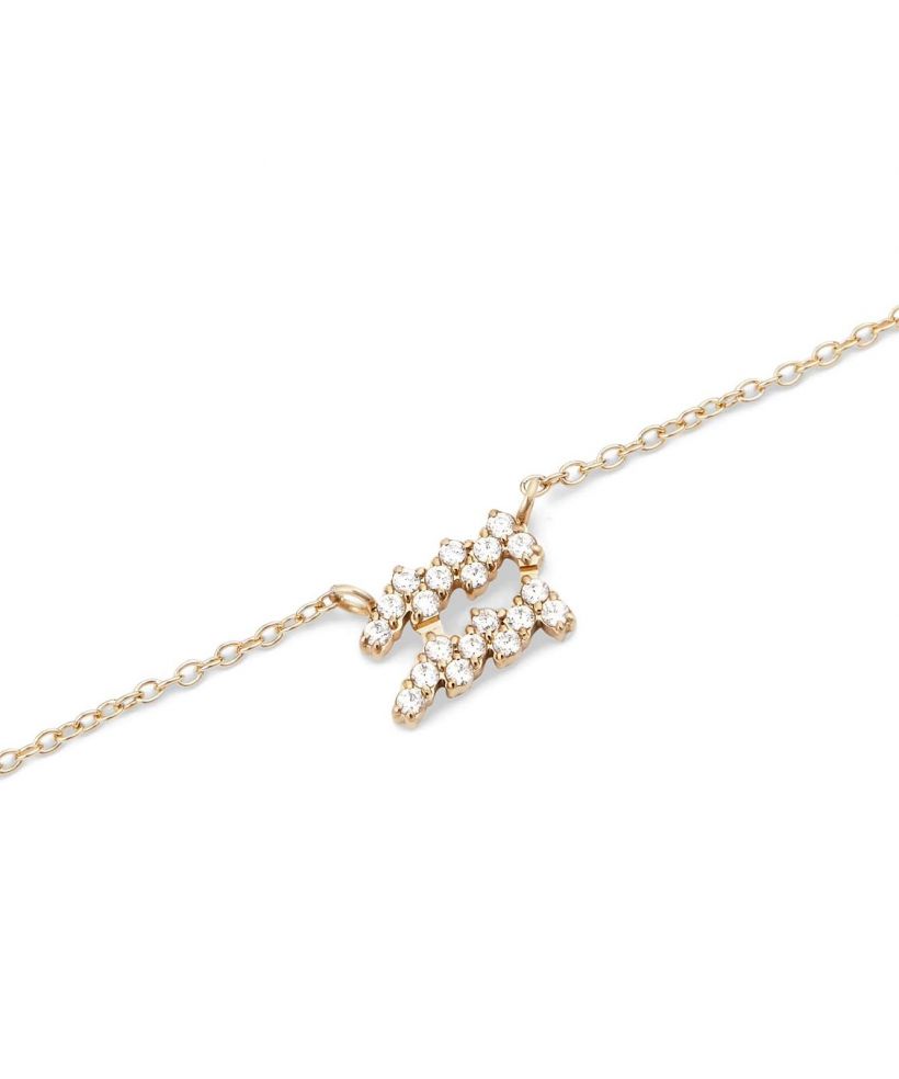 Daniel Wellington Crystal Zodiac Chain Gold Aquarius nyaklánc