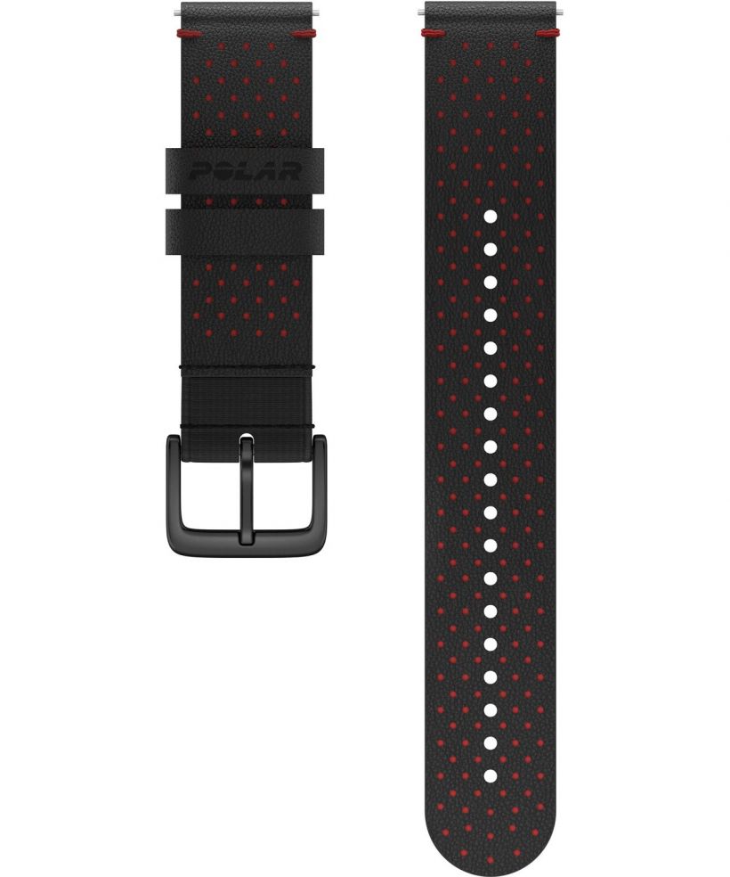 Polar Perforated Leather Black-Red M/L Szíj
